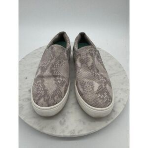 Dr. Scholls Womens Do It Right Slip On Shoe Grey Snakeskin Pattern‎ Size 7